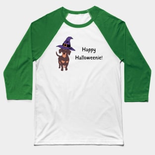 Happy Halloweenie! Dachshund Halloween Baseball T-Shirt